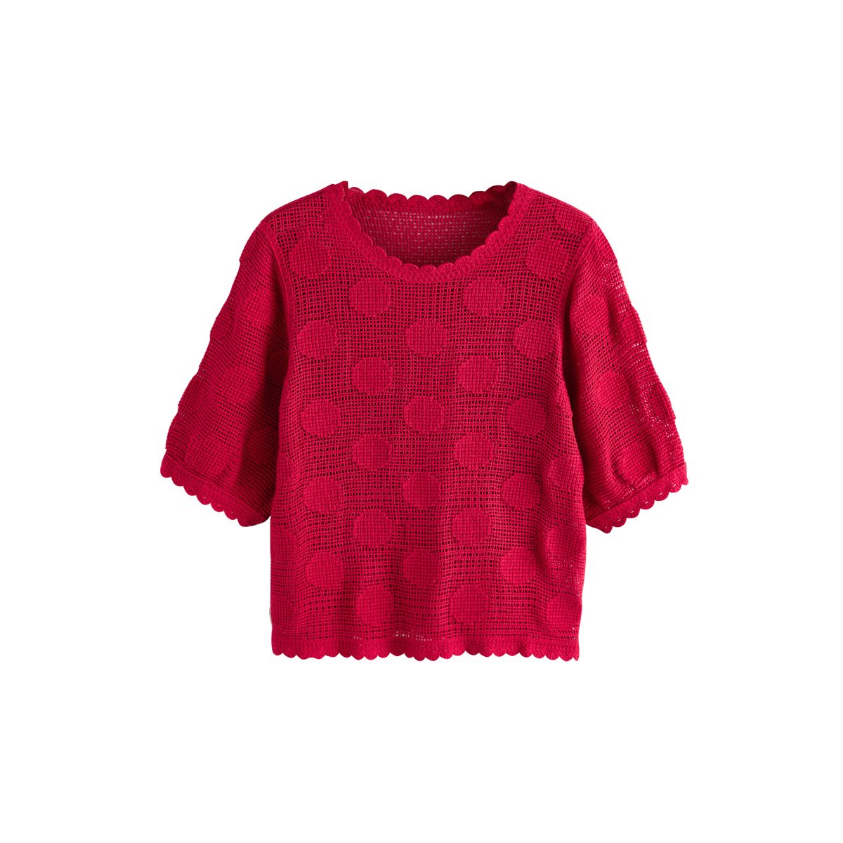 T-shirt en crochet à manches courtes, NEXT