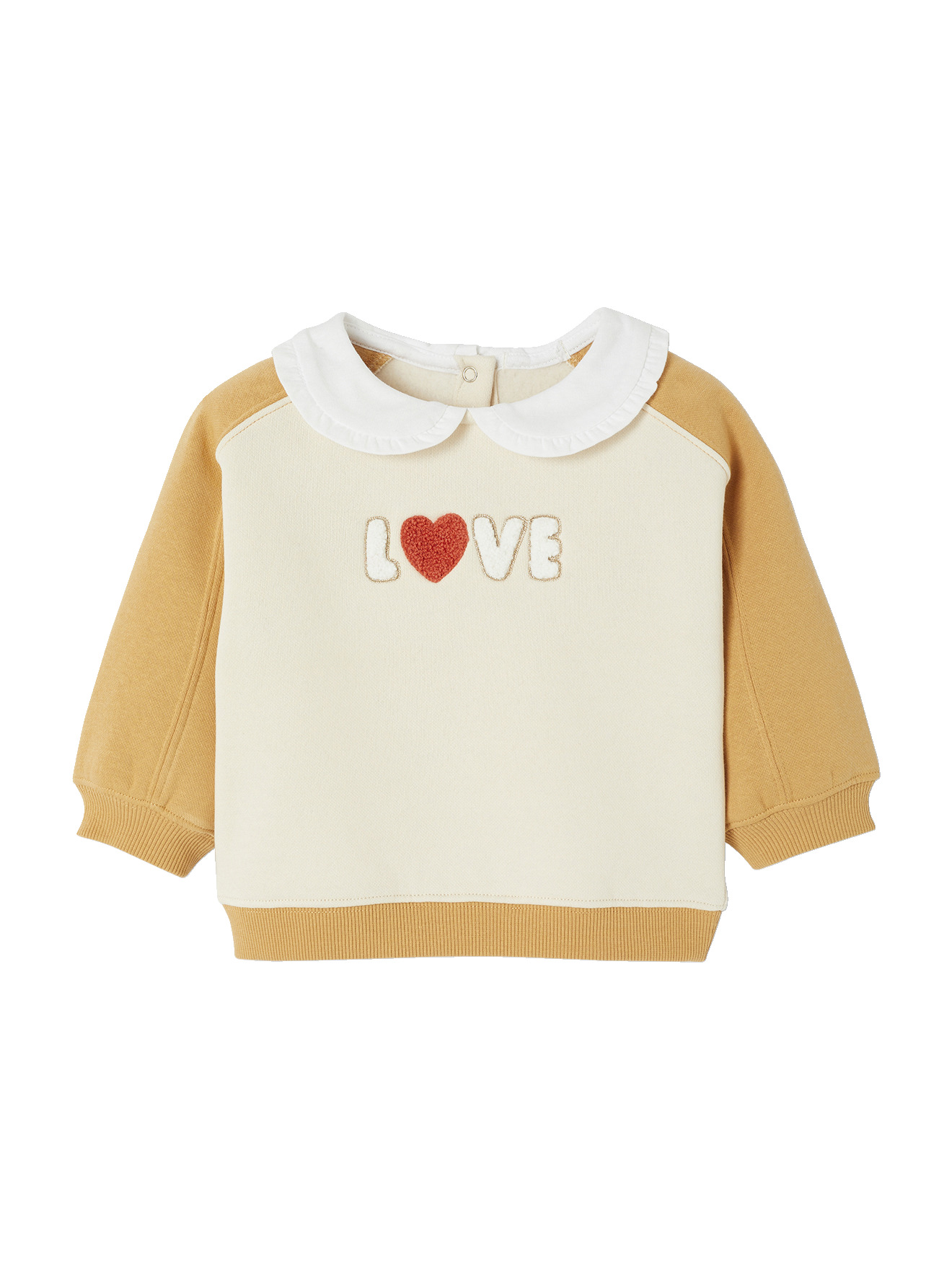 Sweat-shirt bébé col claudine, VERTBAUDET