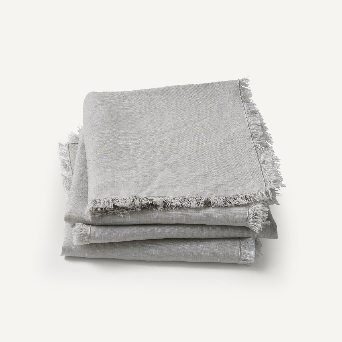 Lot de 4 serviettes de table en lin lavé, Yastigi