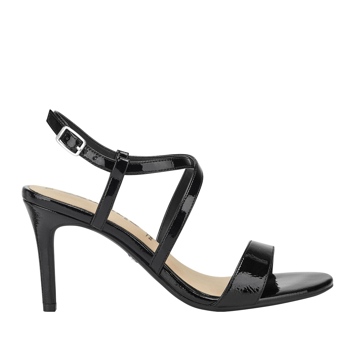Black stiletto sales heel sandals