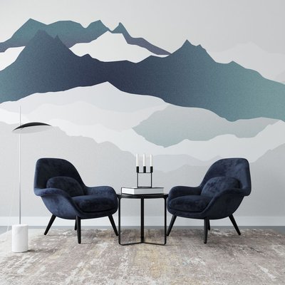 Papier peint panoramique - Paysage abstrait - Mountain Scape - 425cm x 280cm (L x H) LA TOUCHE ORIGINALE