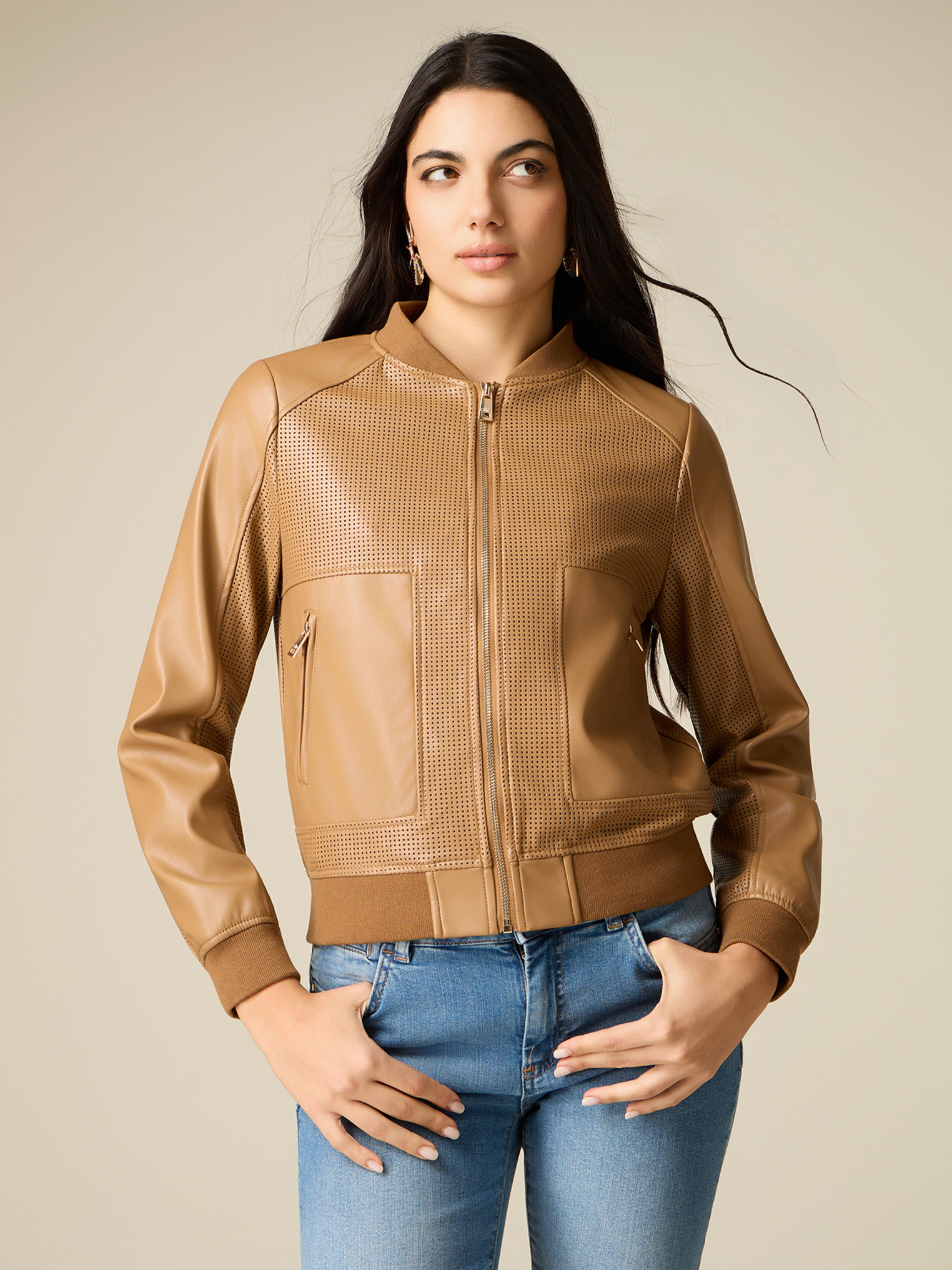 Blouson bomber ajouré, OLTRE