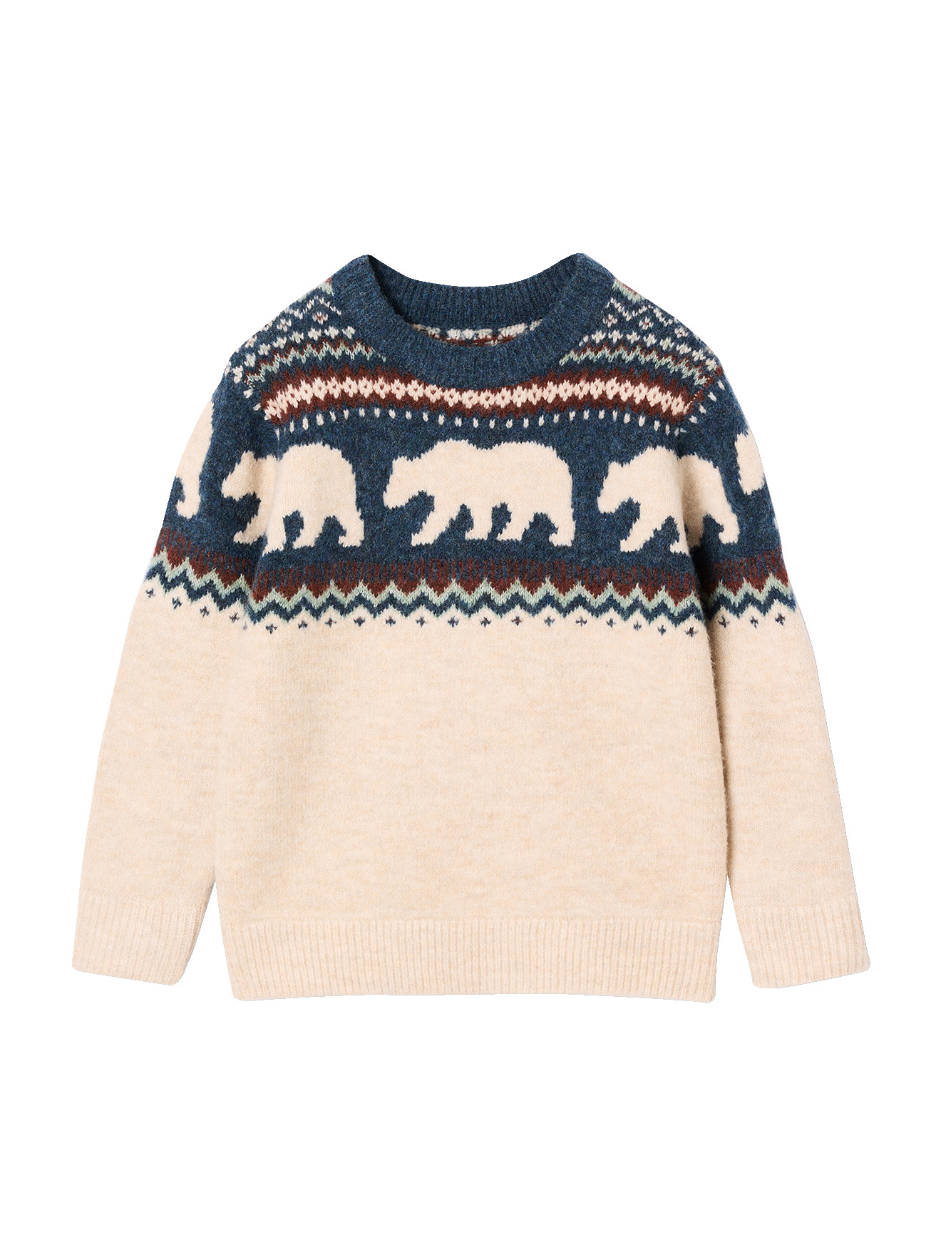Pull jacquard manches longues, VERTBAUDET