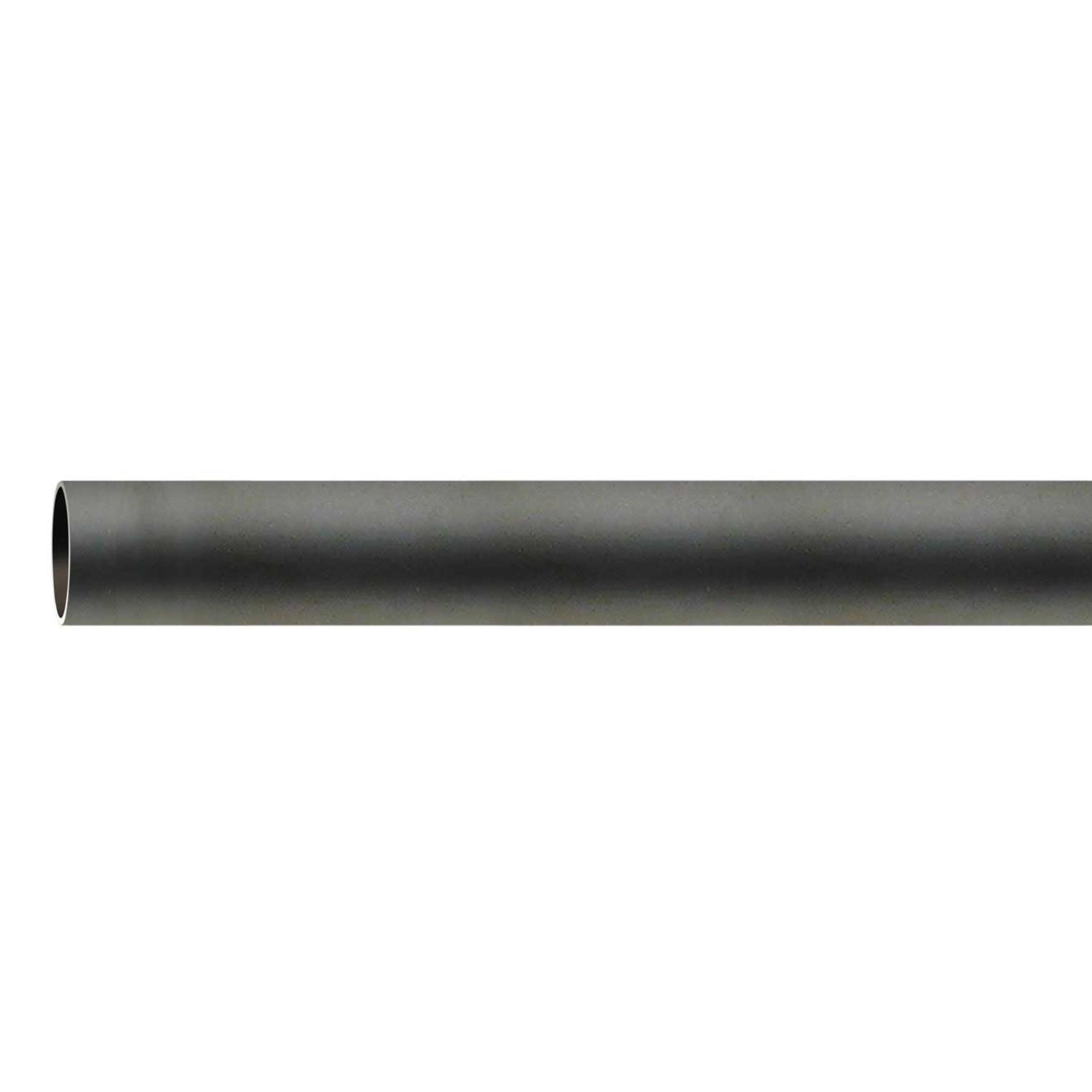 Tube tringle nu noir 2 m x 28 mm, HOME MAISON