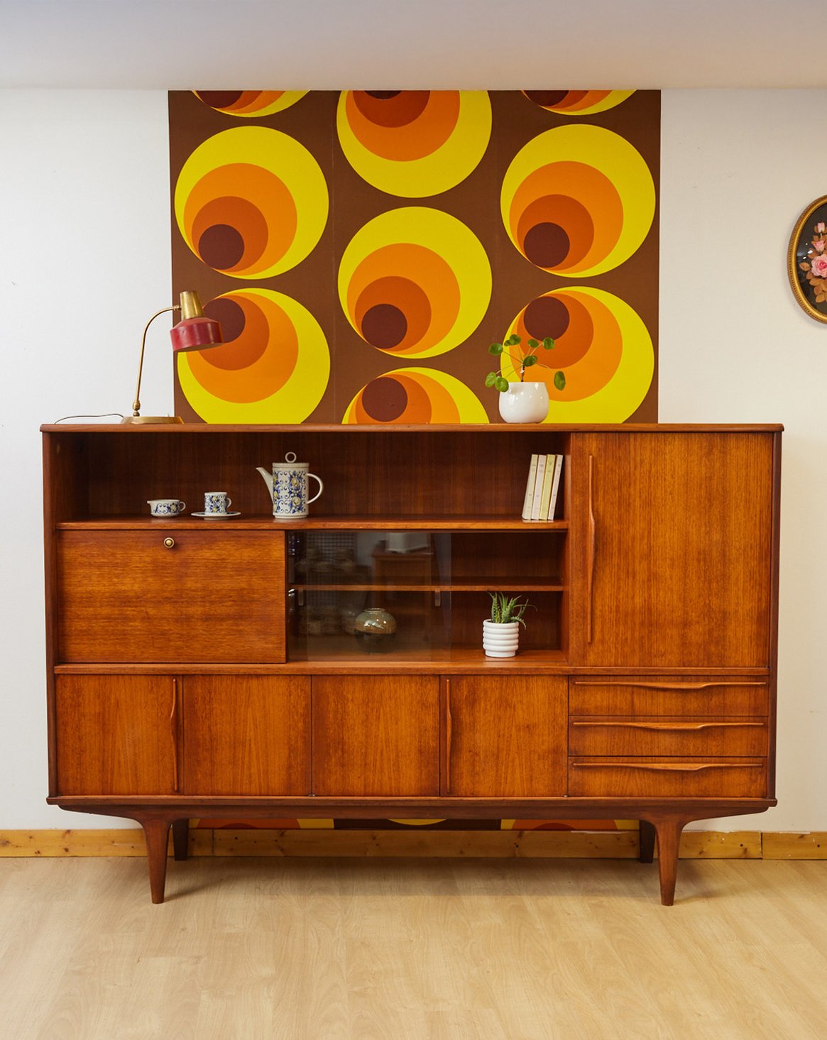 Enfilade haute scandinave en teck  Margaret N°764 - Bon état, DEBONGOUT