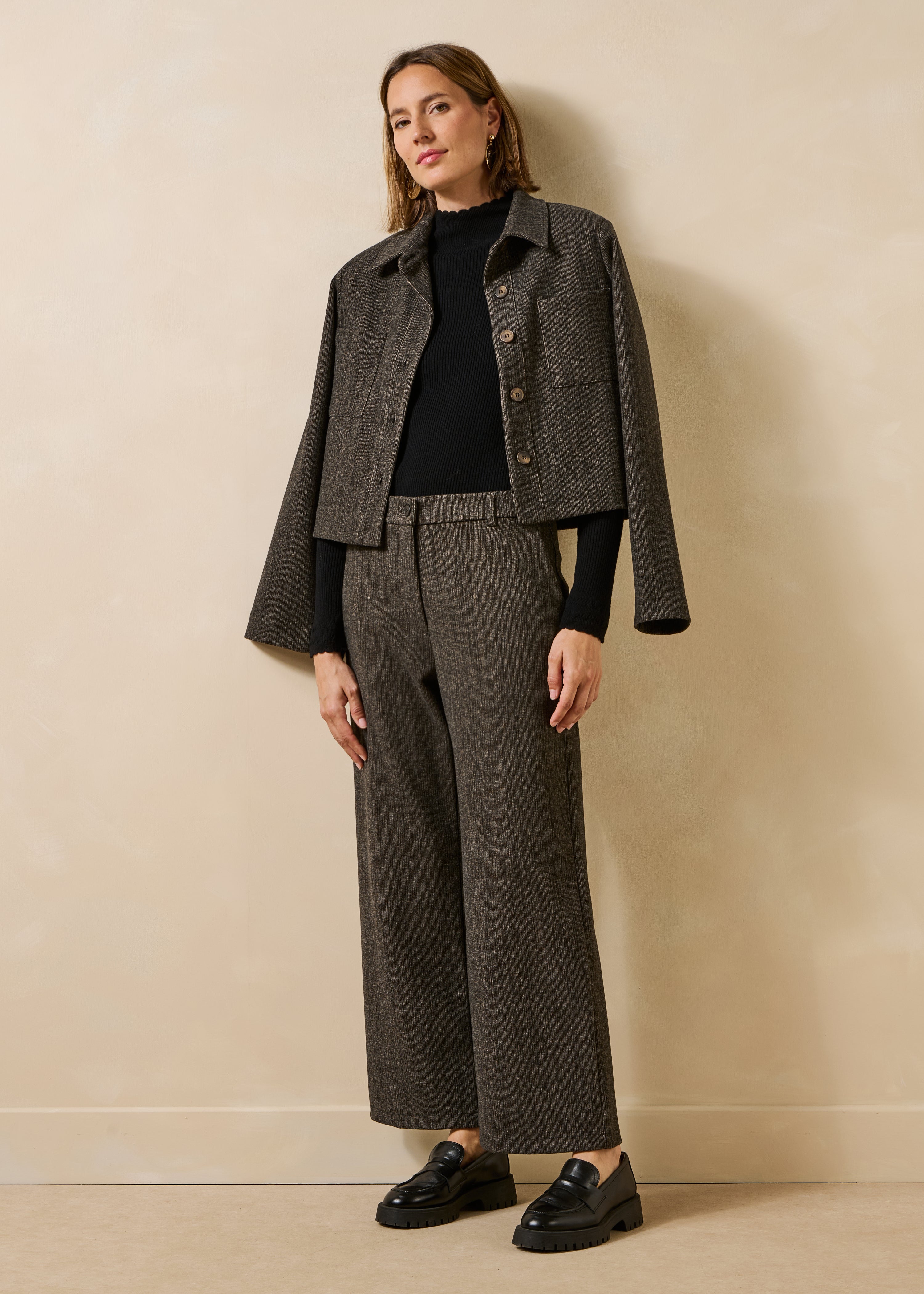 Pantalon droit 7/8ème en milano, LA FEE MARABOUTEE