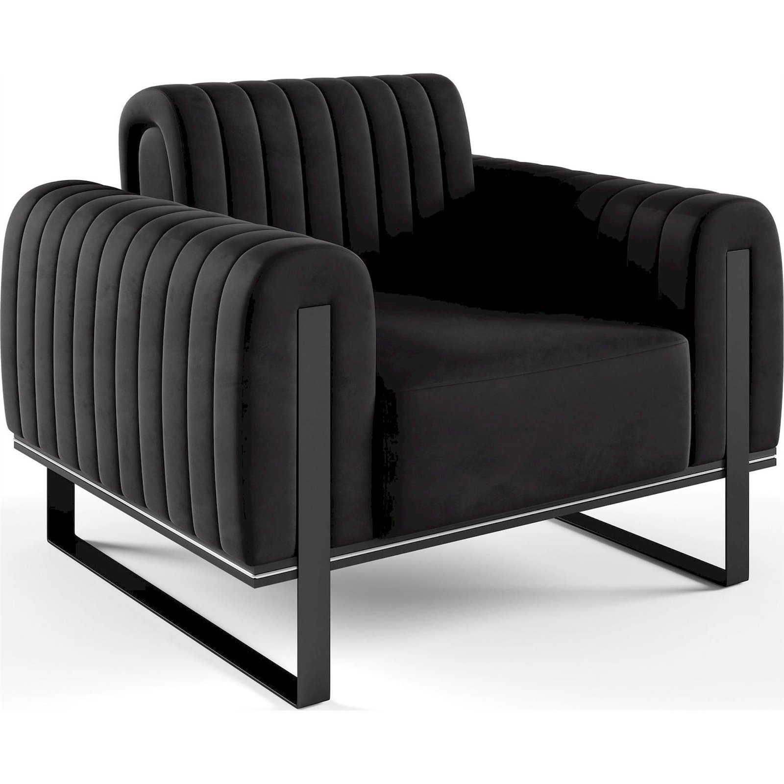 Fauteuil club velours collection PARISSA, RECOLLECTION
