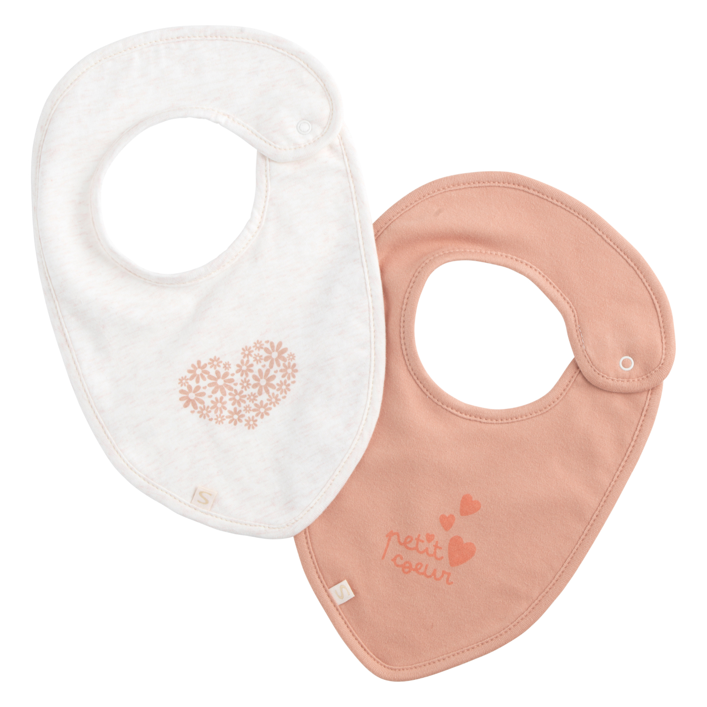 Lot de 2 bavoirs en coton, SAUTHON