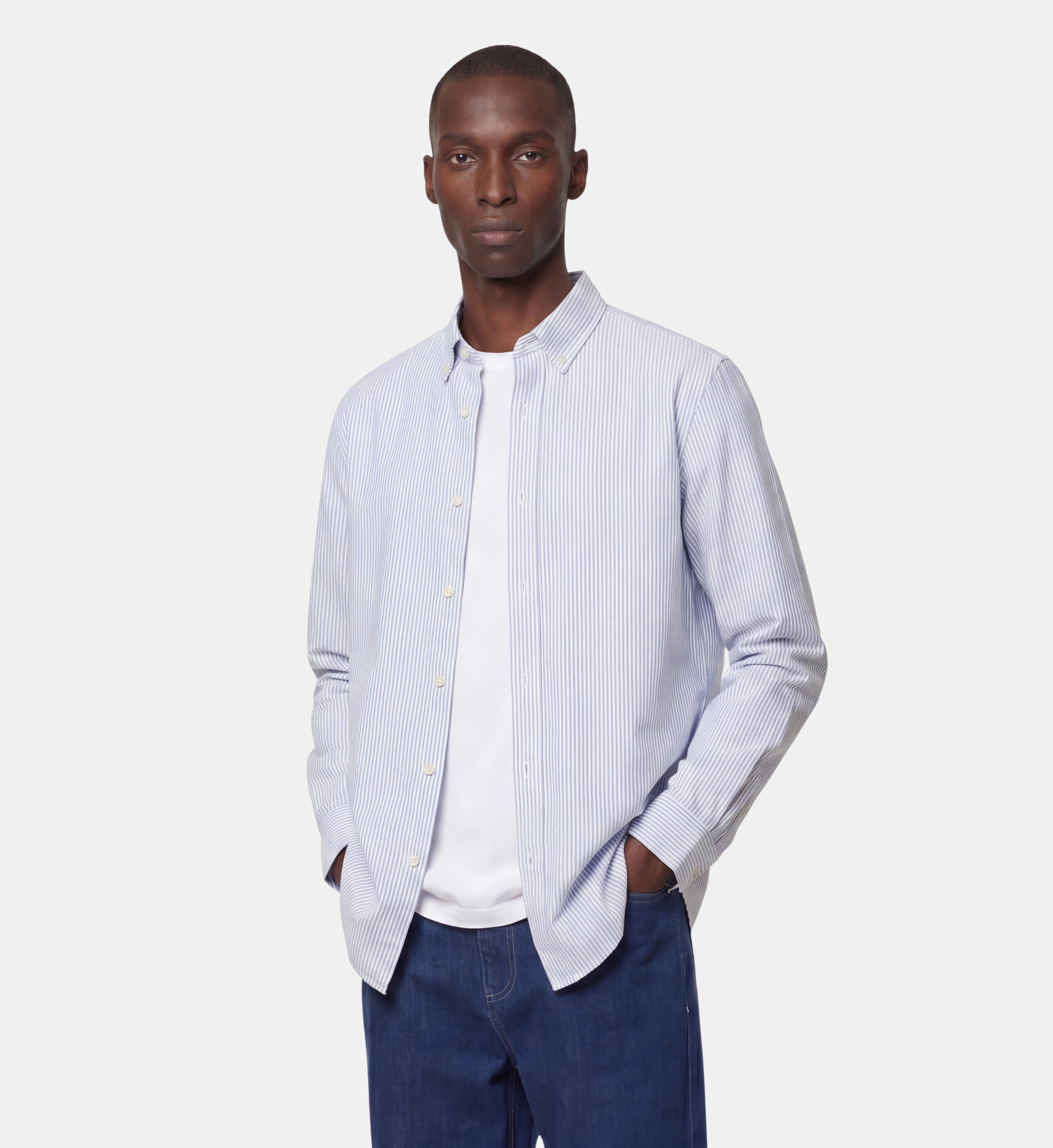 Chemise droite sixfordray rayée en coton, GALERIES LAFAYETTE