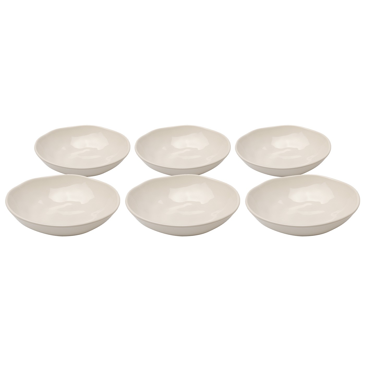 Lot de 6 assiettes creuses en faïence, ORGANIC, KARE DESIGN