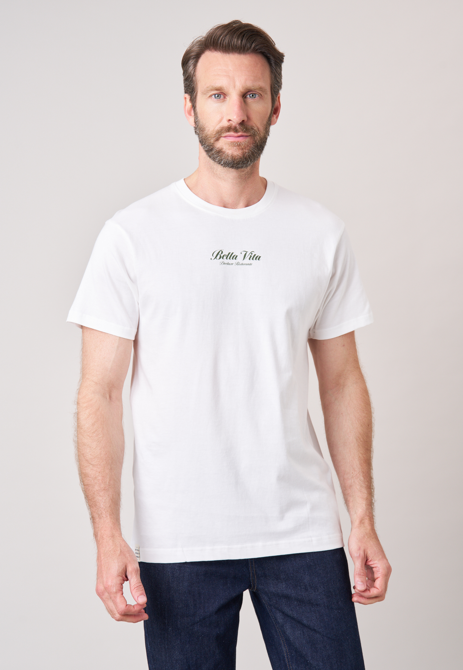T-shirt loose homme en 100% coton imprimé pasta amore PASTA, DEELUXE