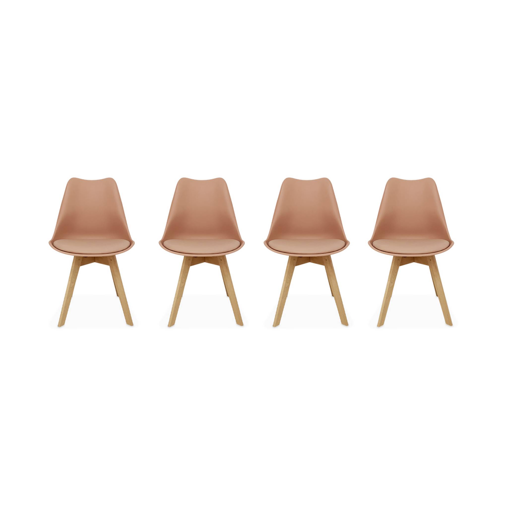 Chaise scandinave bois de hêtre (lot de 4) NILS, SWEEEK