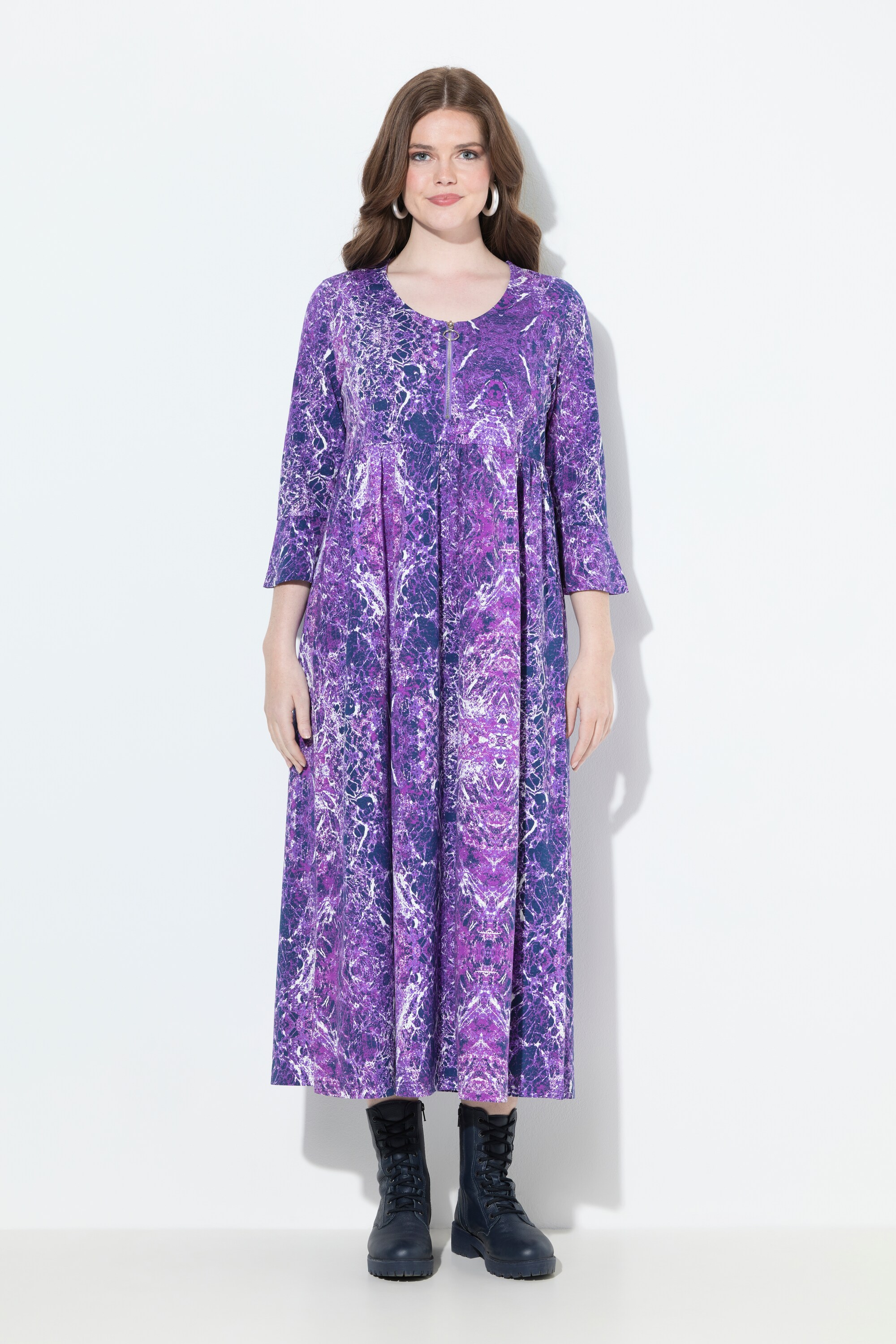 Robe midi imprimé marbre, coupe évasée, ULLA POPKEN