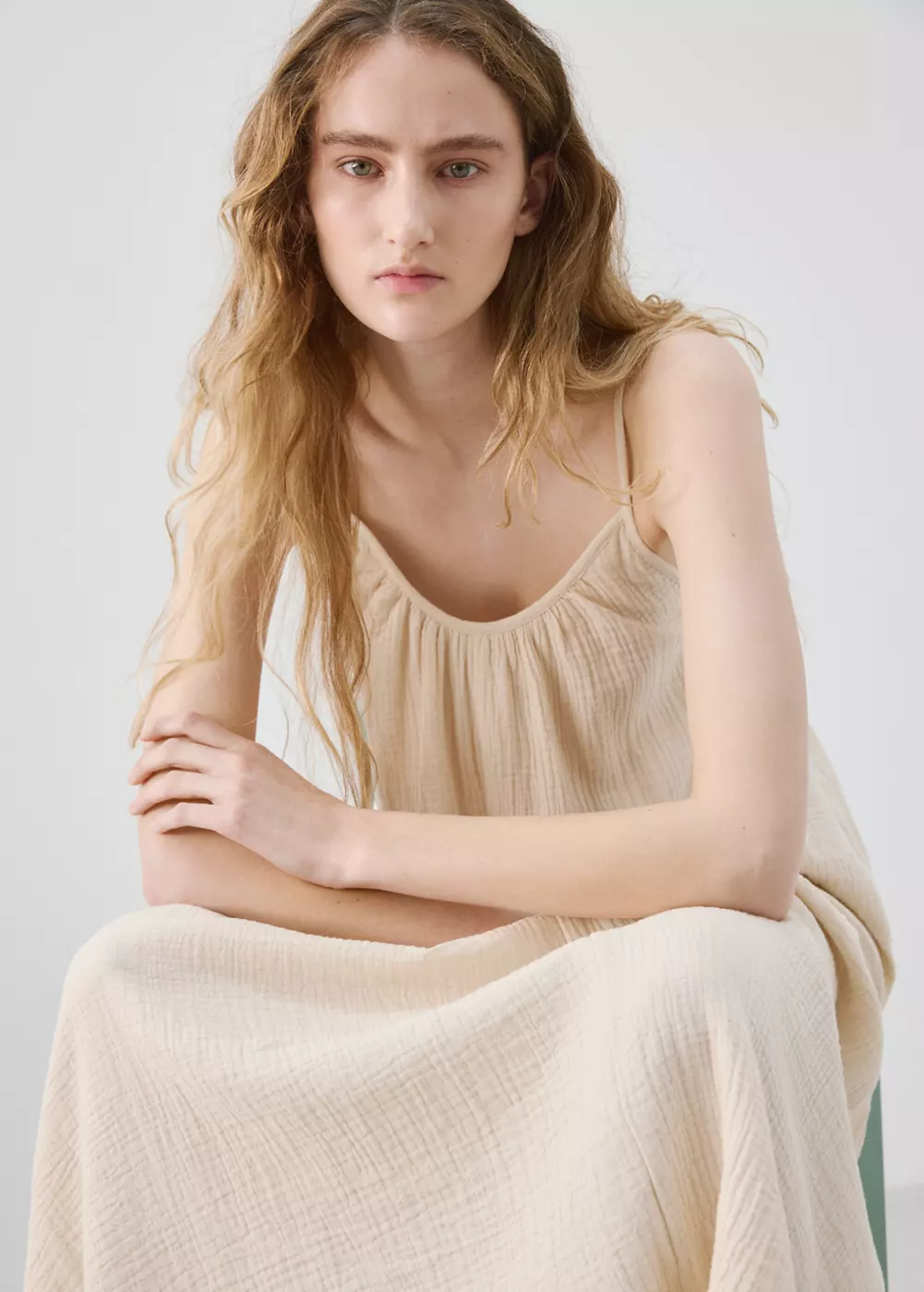 Robe longue gaze, MANGO