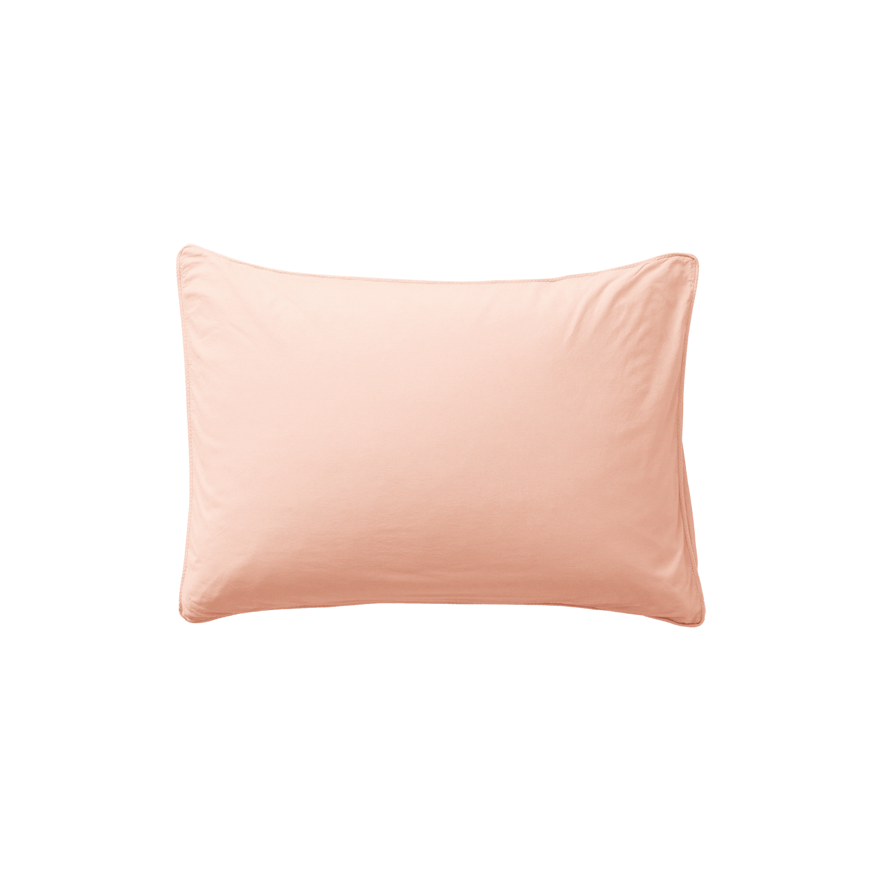 Taie d'oreiller rectangulaire coton lavé bio SOUFFLE, CARRE BLANC