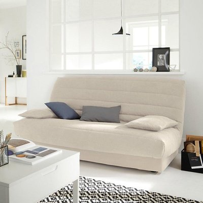 Rivestimento-zoccolo per divano clic-clac in materiale scamosciato LA REDOUTE INTERIEURS