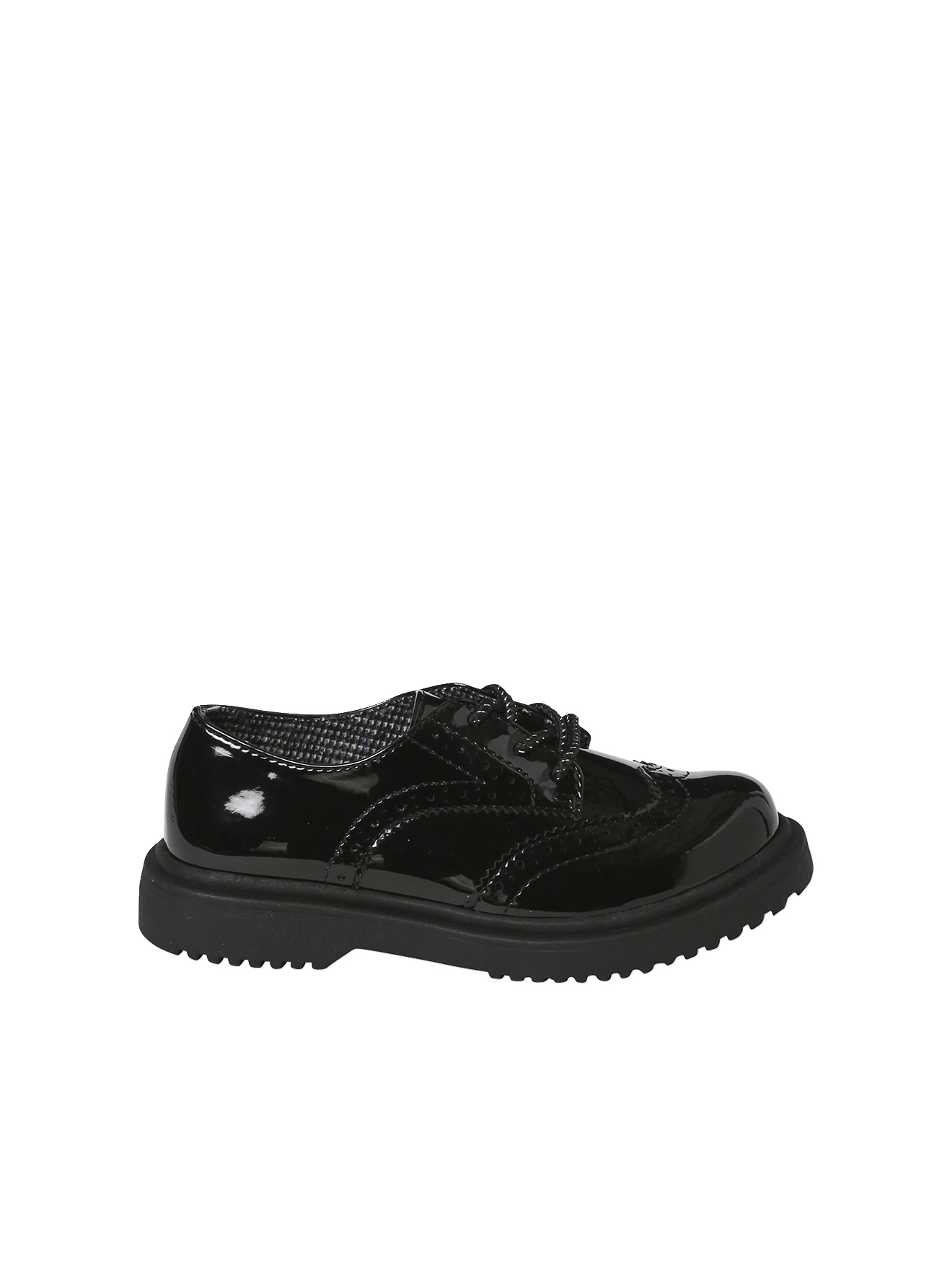Derbies vernies semelle crantée enfant, VERTBAUDET