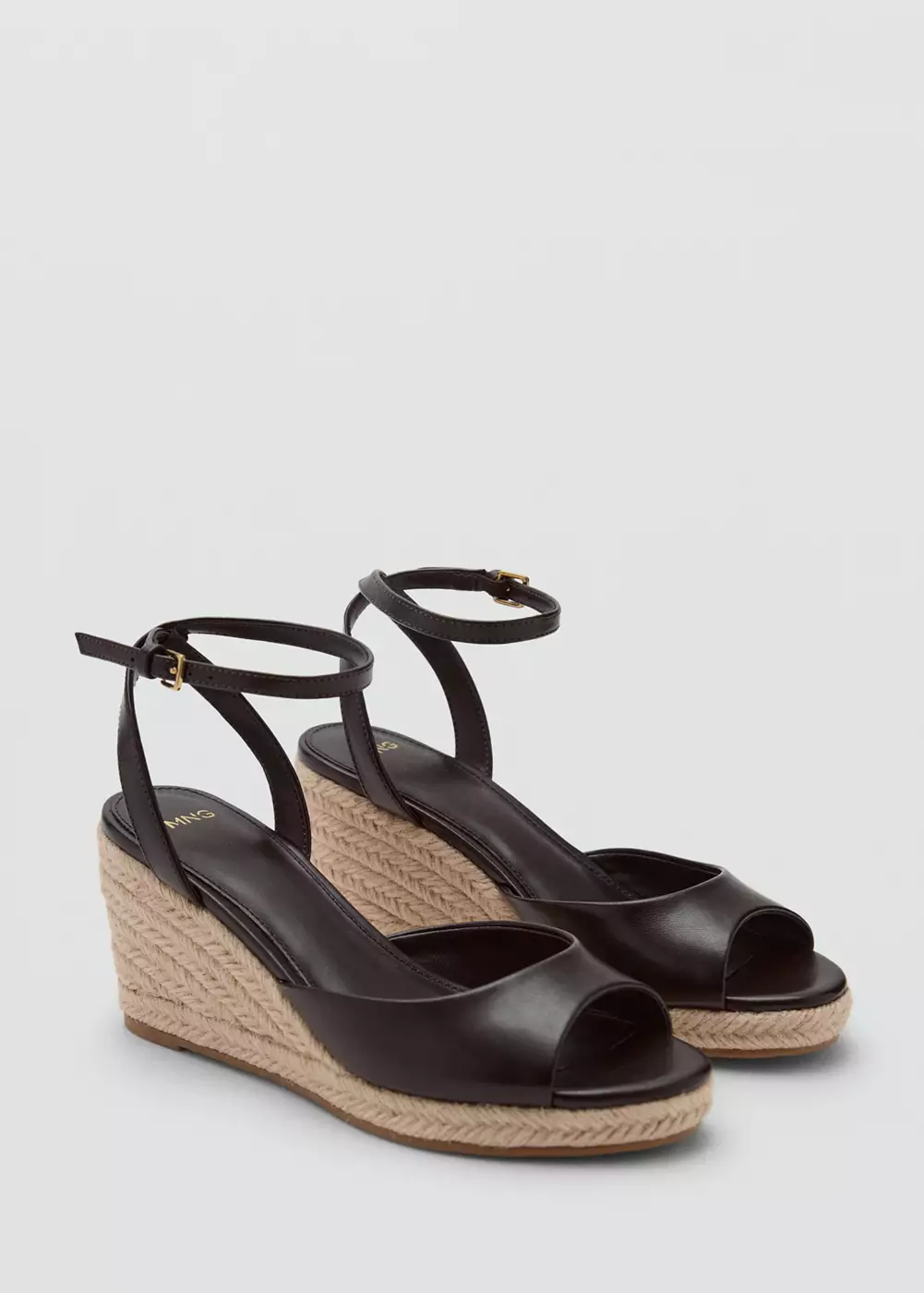 Sandales compensées en corde, MANGO