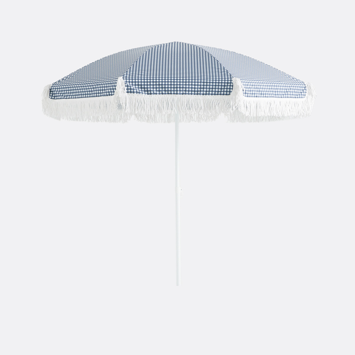 Parasol met franje van ruitjesstof Aline