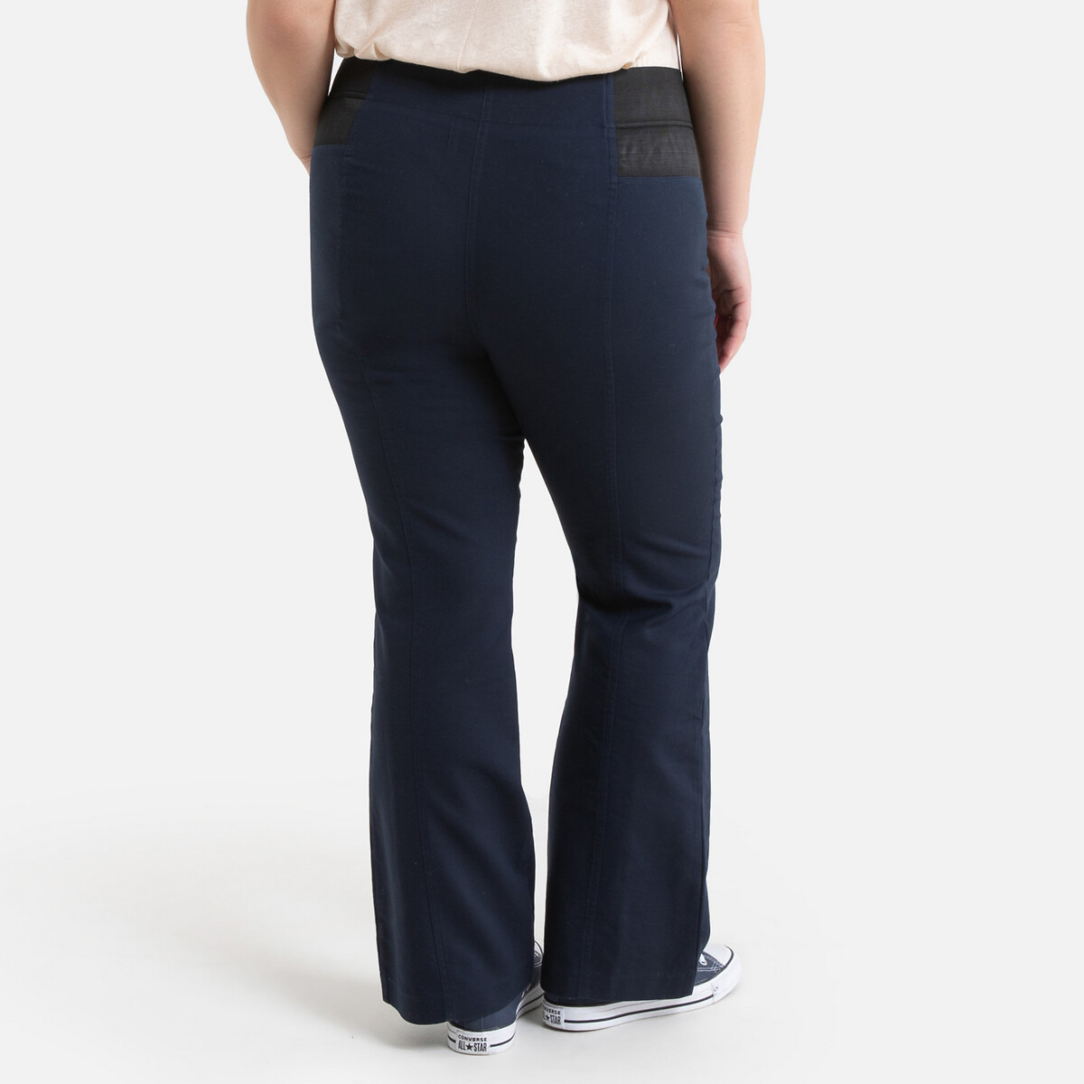 Cotton bootcut trousers, length 30.5 