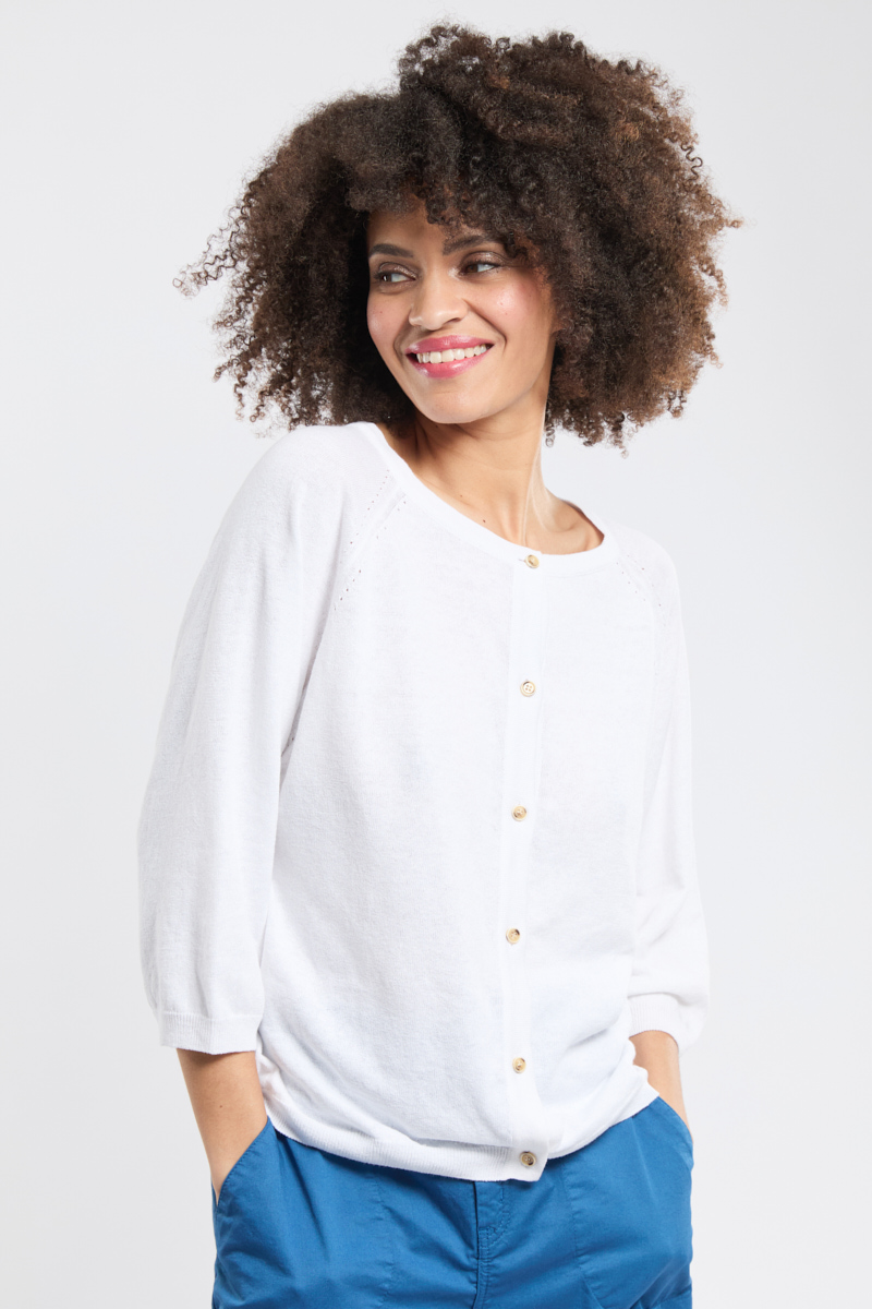 Cardigan manches 3/4 Paloma, TERRE & MER