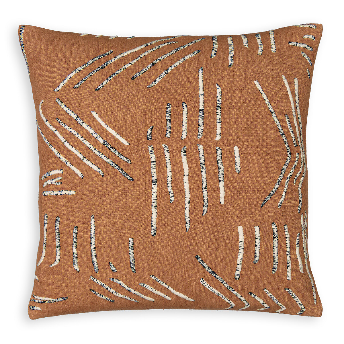 Denisa Embroidered Linen & Cotton Cushion Cover