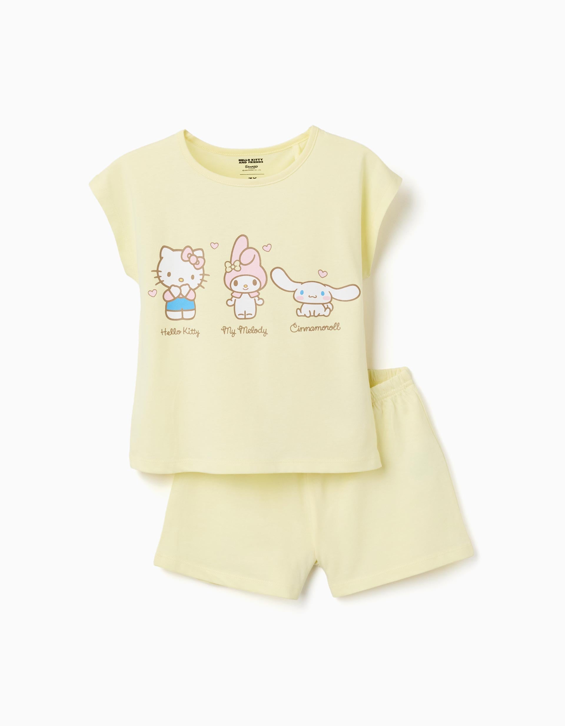 Pyjama à manches courtes en coton avec imprimé Hello Kitty, ZIPPY