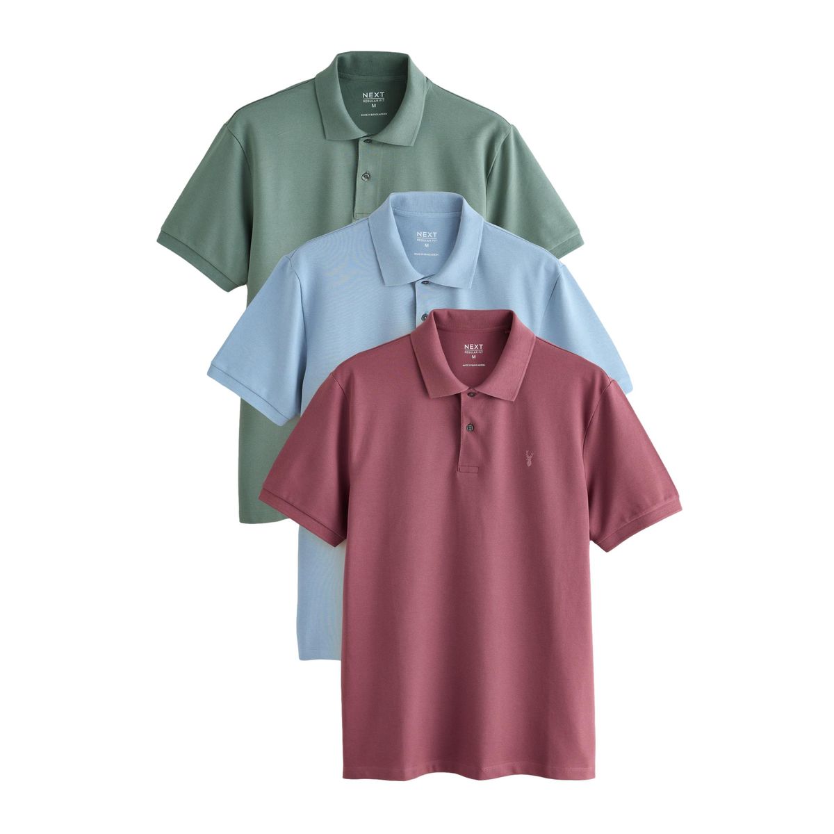 Polo en piqué à manches courtes, lot de 3, NEXT