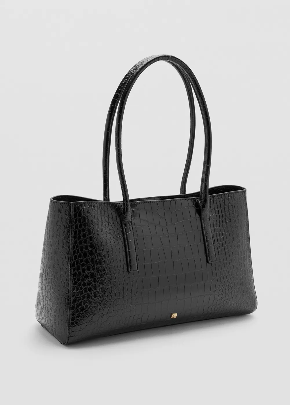 Sac porté épaule effet croco, MANGO