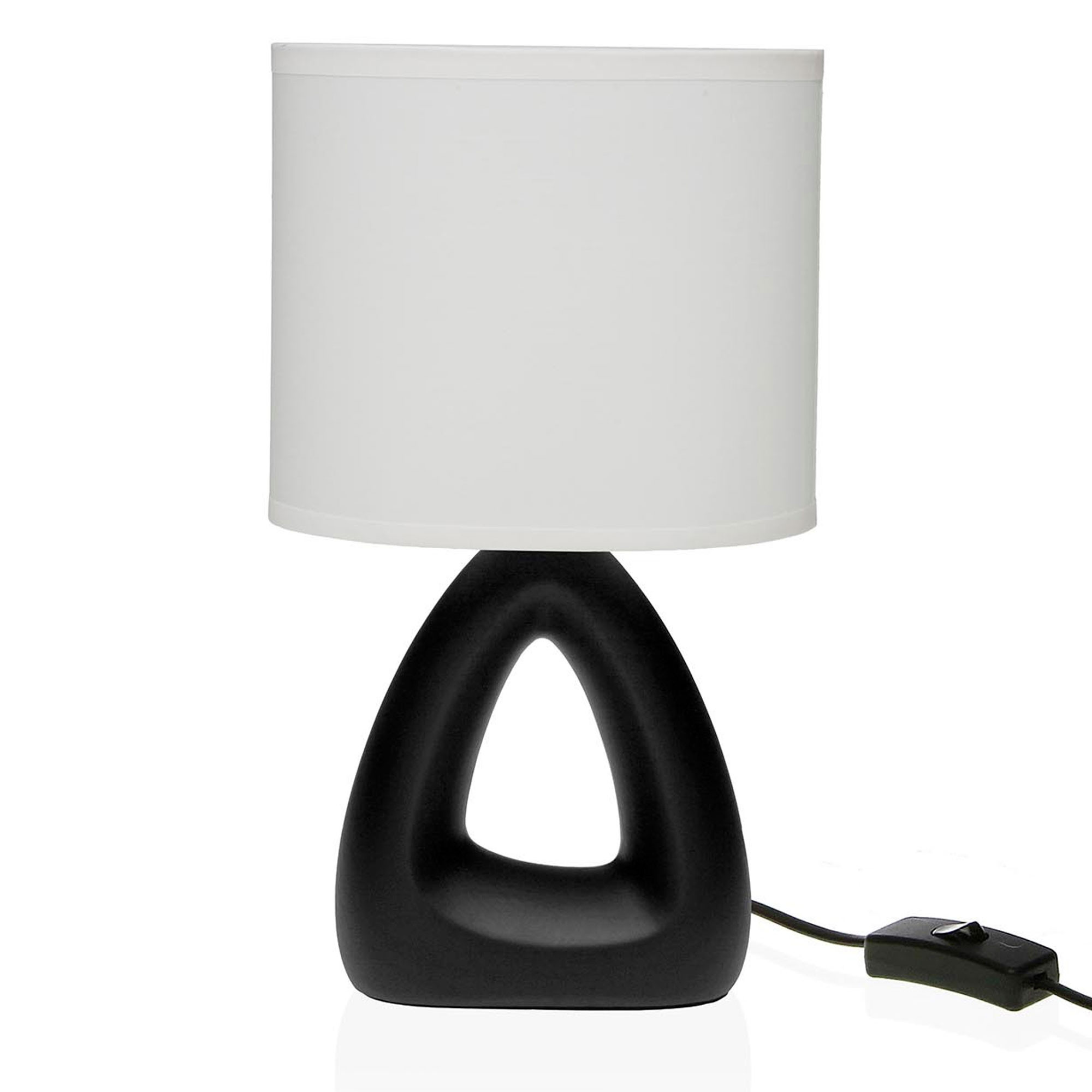 Lampe à poser en céramique noire 17x10x30cm, VERSA