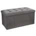 Pouf Pliant Double Lysandre Beige - Banquette Avec Coffre De Rangement Atmosphera