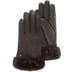 Gants Femme En Cuir D'agneau Pleine Fleur - Doublure Imitation Fourrure - Taille 7.5 (M) - Cognac, Style Classique Et Chaud