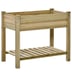 Jardinière Sur Pieds Outsunny - 90x40x81 Cm, Bois Sapin, Étagère, Irrigation Incluse
