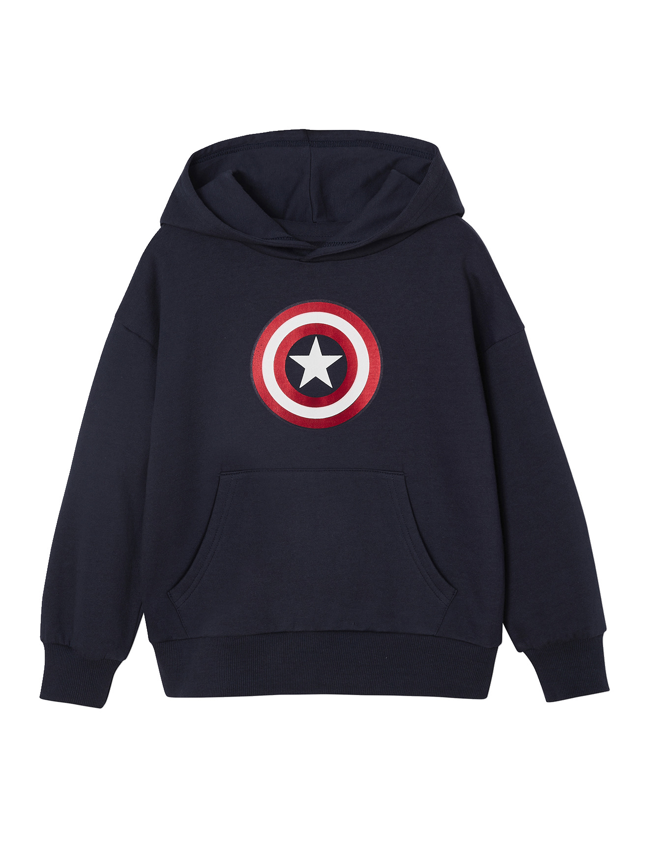 Sweat-shirt Marvel Avengers Captain America à capuche, VERTBAUDET