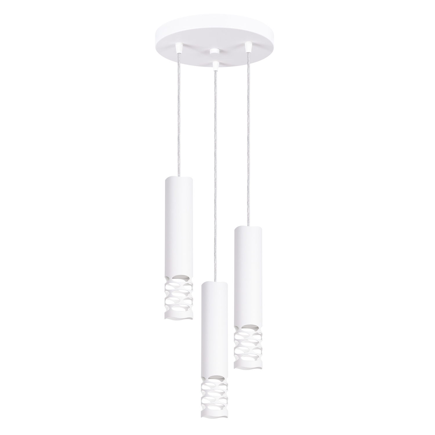 Suspension Acier Blanc GU10 3 Liro, EDEN