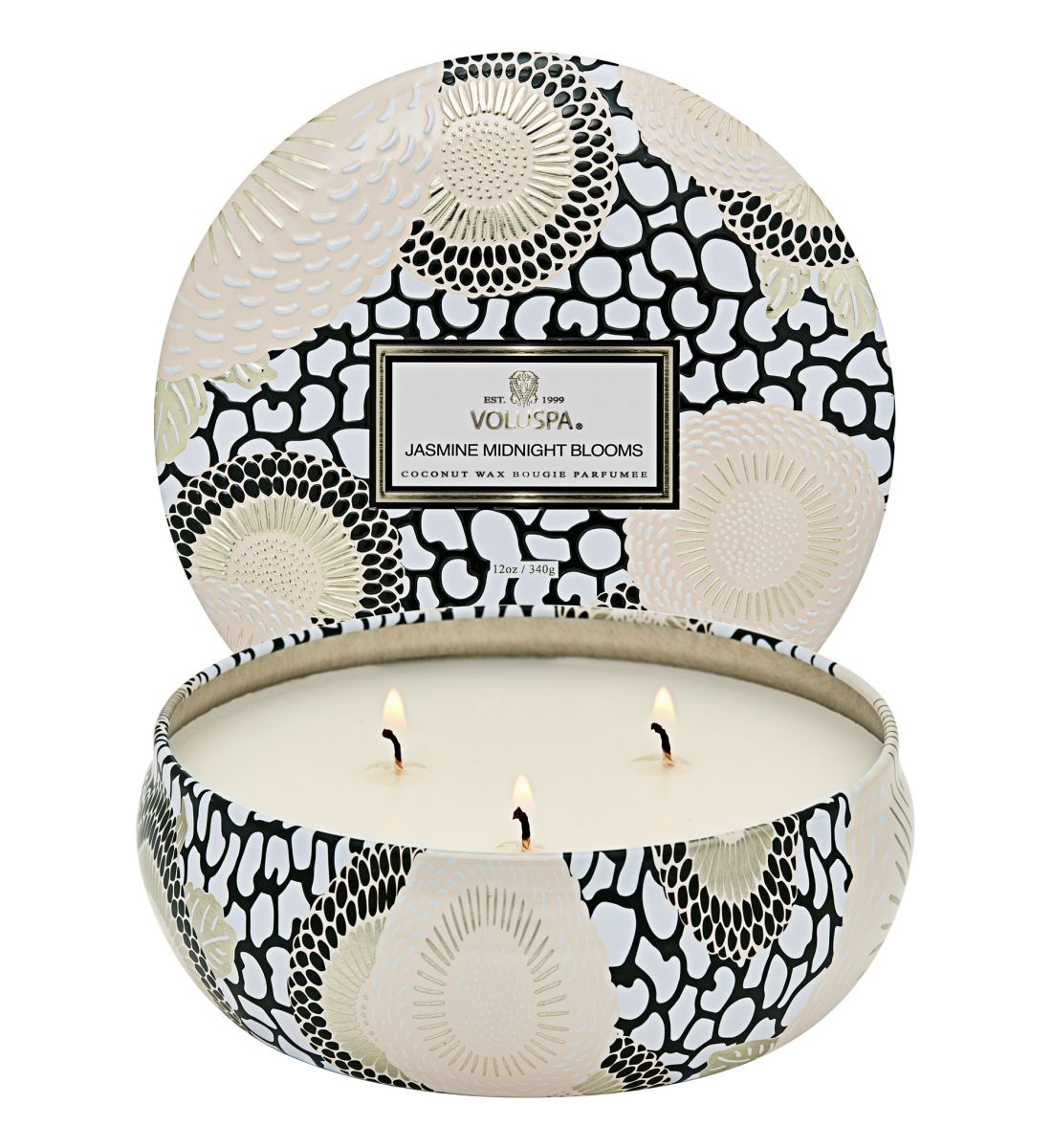 Bougie 3 mèches jasmine midnight blooms, VOLUSPA