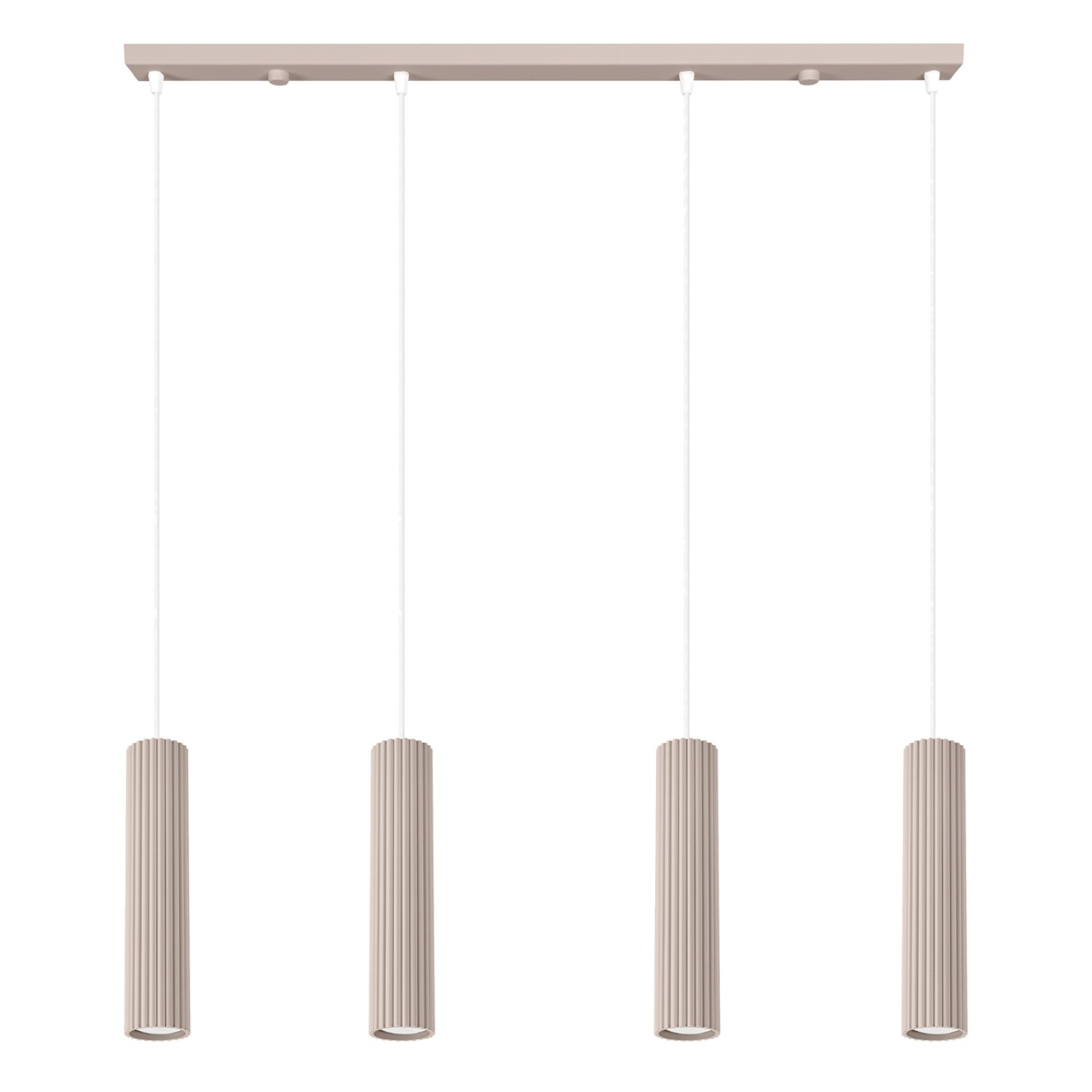 Suspension Aluminium Taupe GU10 4 Karbon, EDEN