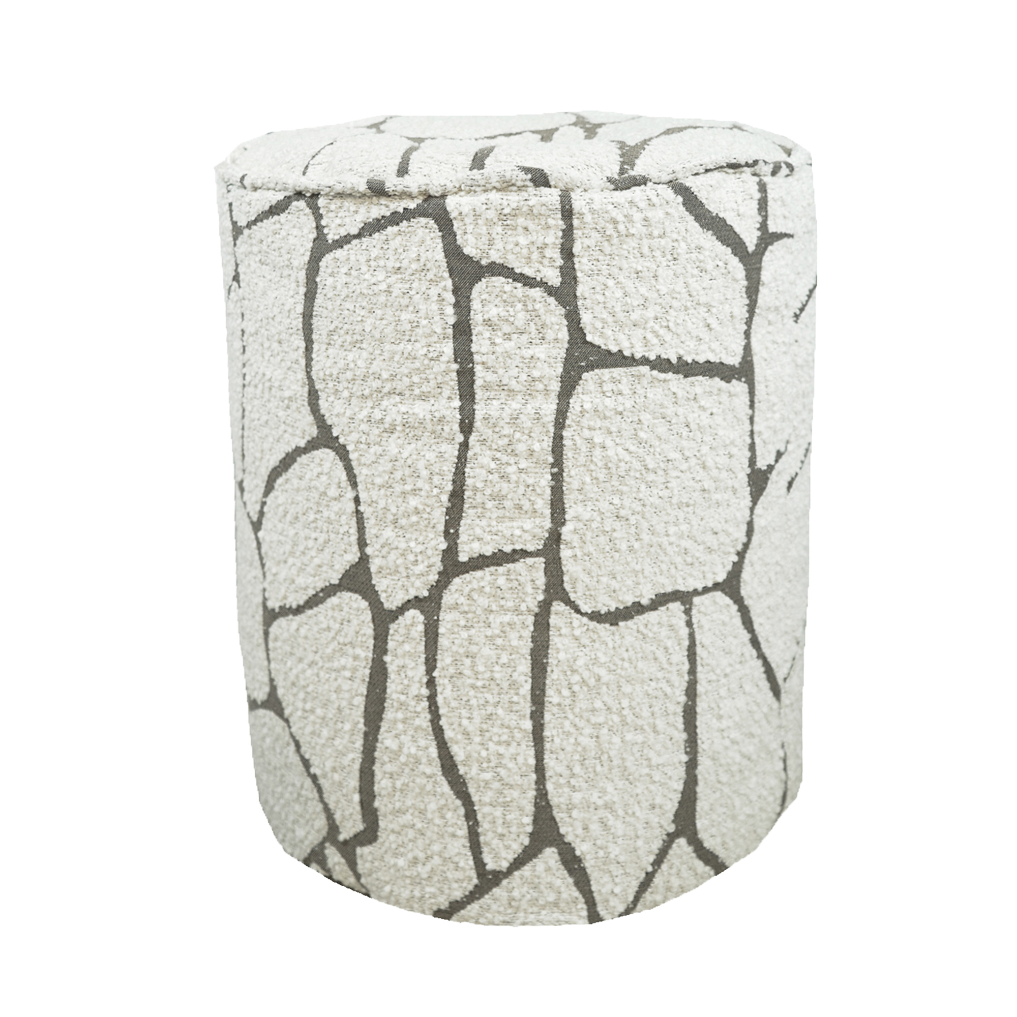 Pouf repose pieds en laine bouclée, déhoussable, MX HOME