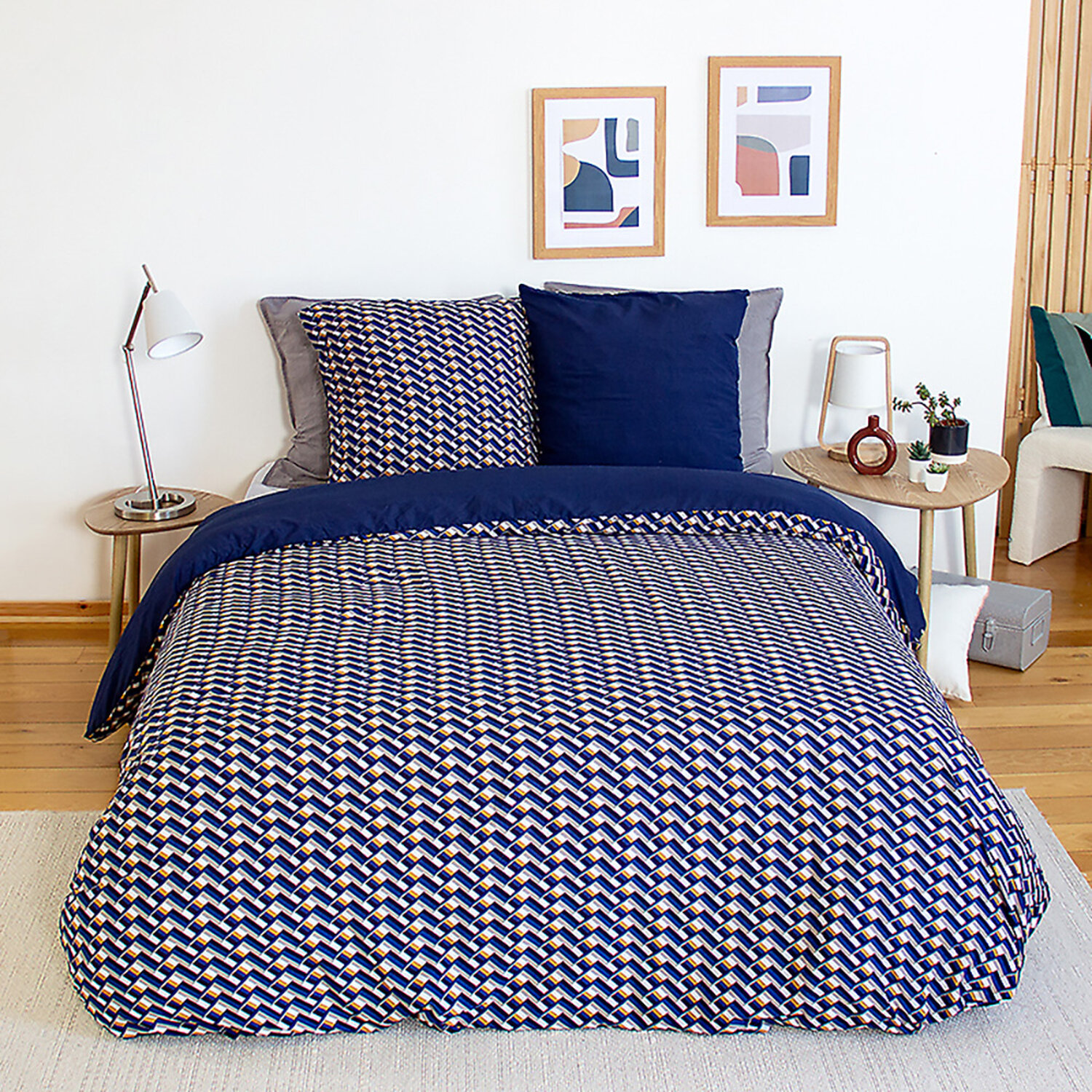 Parure housse de couette en microfibre imprimée, Loss, C DESIGN HOME TEXTILE