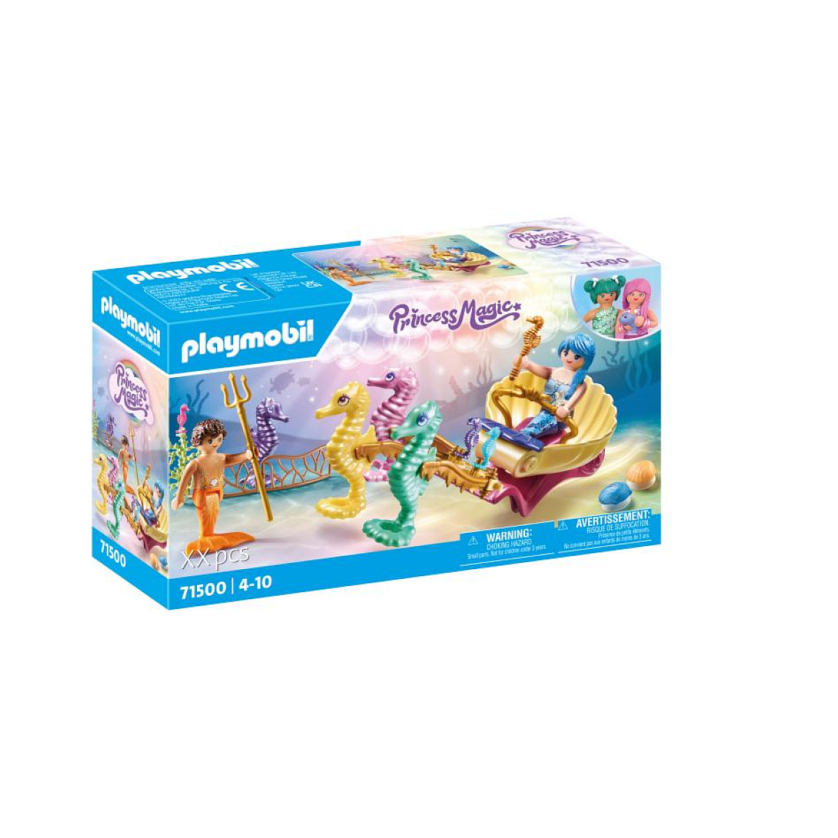 71500 - Calèche avec sirènes et hippocampes, PLAYMOBIL