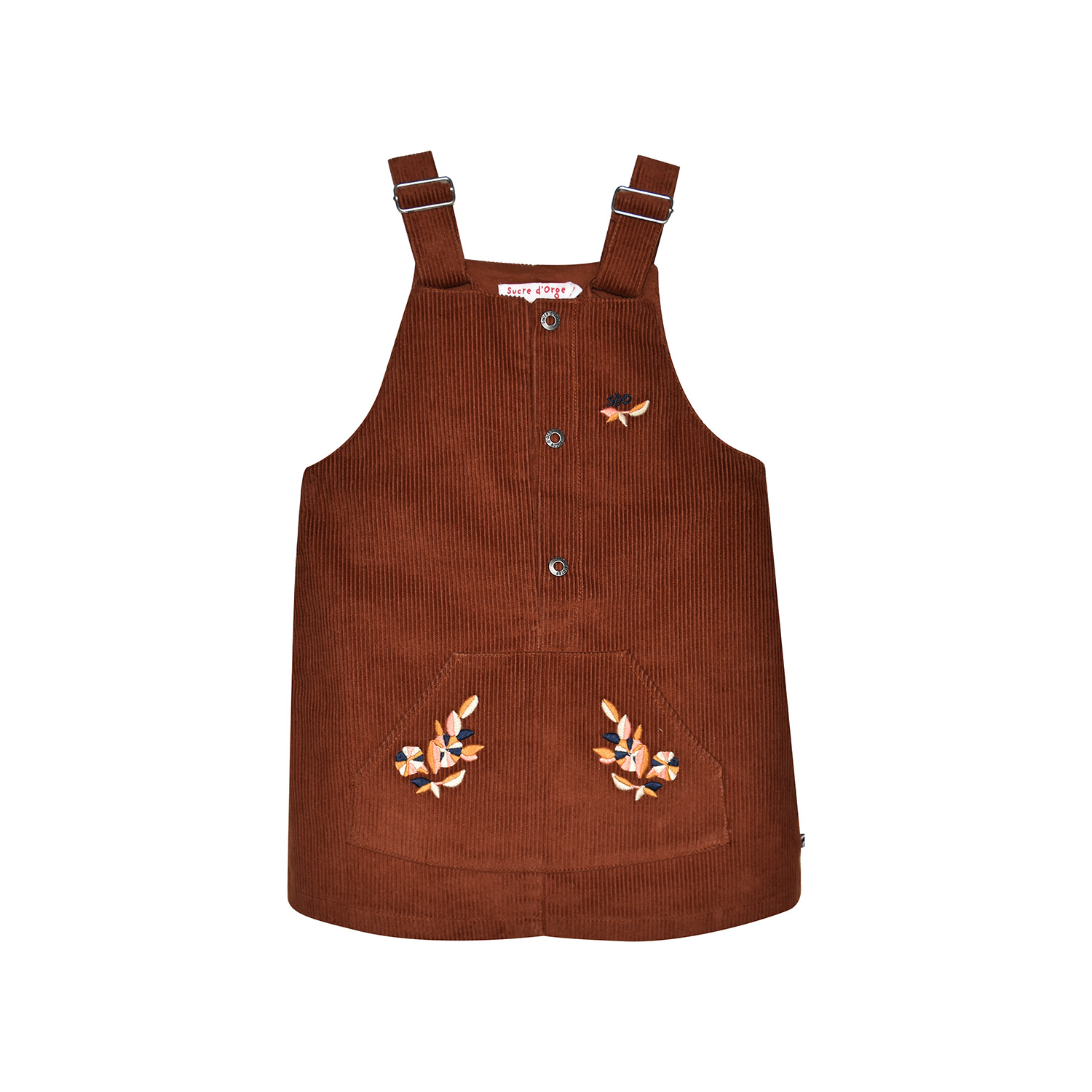 Robe salopette velours filipa, SUCRE D'ORGE
