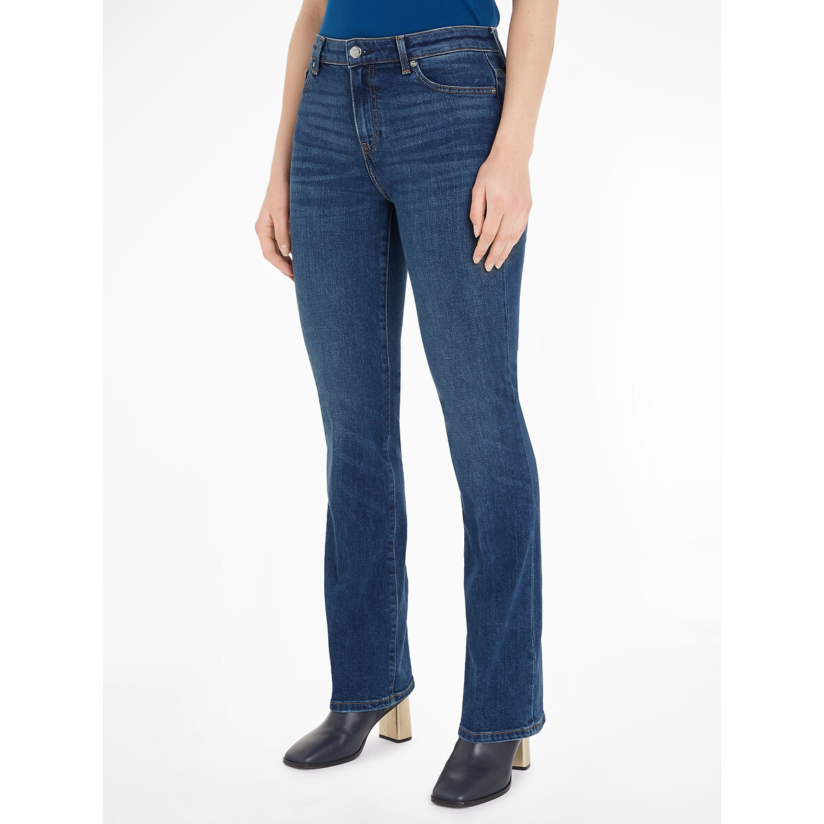Image of Stretch Denim Bootcut Jeans