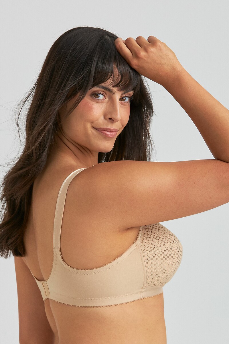 Reggiseno Senza Ferretto Miss Mary Cotton Dots Non-wired Bra - Dusty Blue • Pris Intimo Donna Taglie Forti