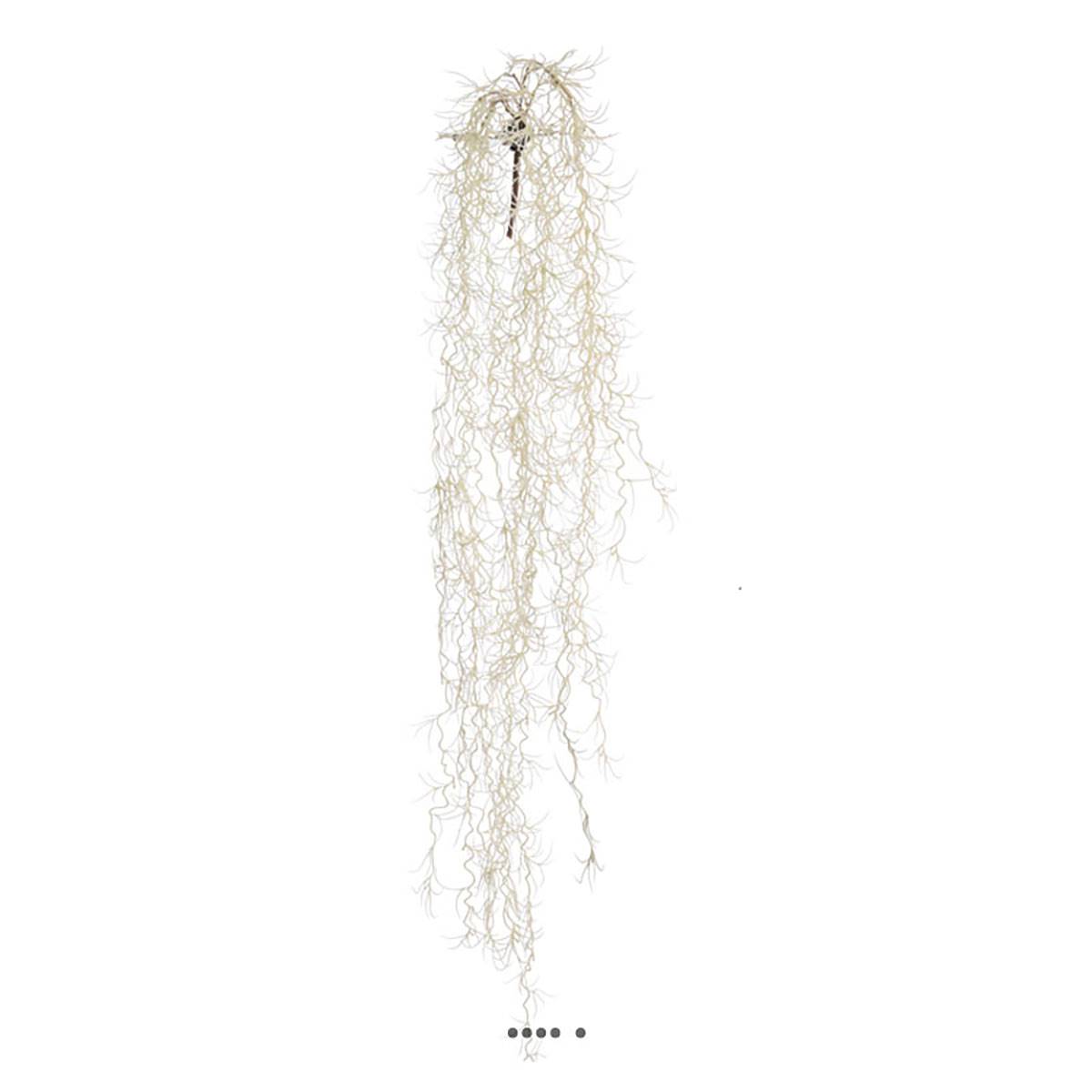 Chute de tillansia artificiel L 80 cm blanc, ARTIFICIELLES