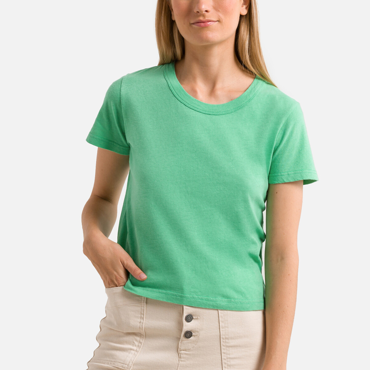 Gamipy Cotton T-Shirt with Crew Neck and Short Sleeves