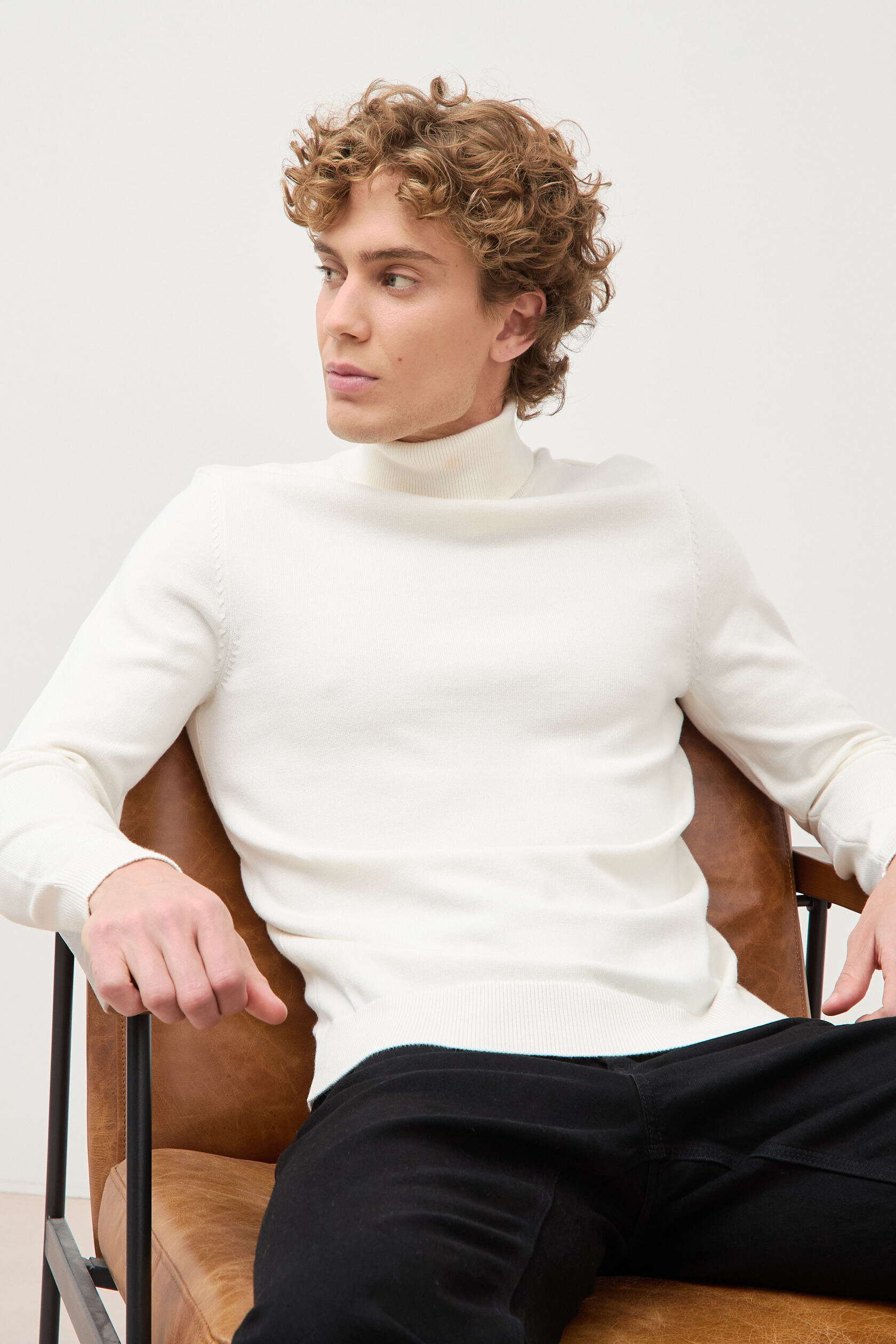 Pull fin col montant manches longues, BONOBO