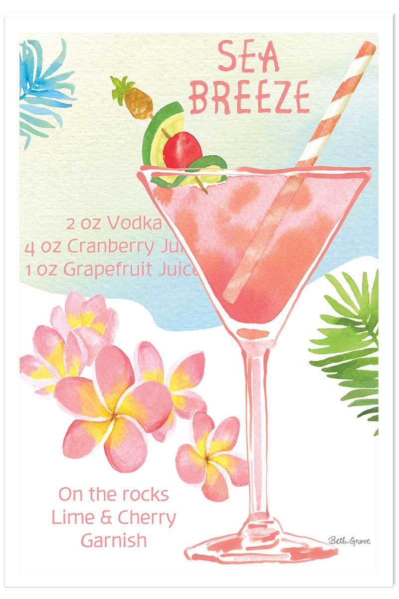 Affiche Sea breeze en aquarelle, HEXOA