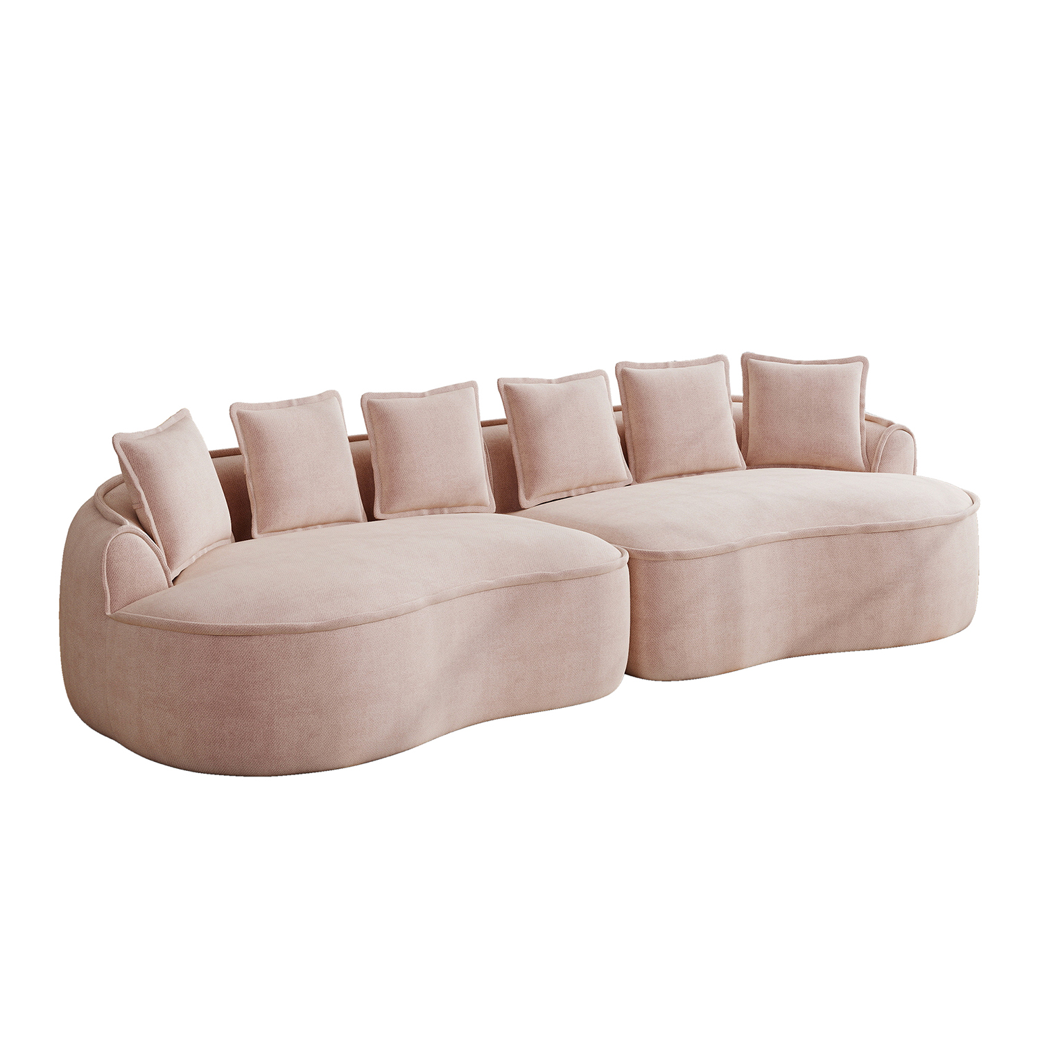 Canapé modulable 4 places chenille sans armature, PASSEO, MEUBLES COSY