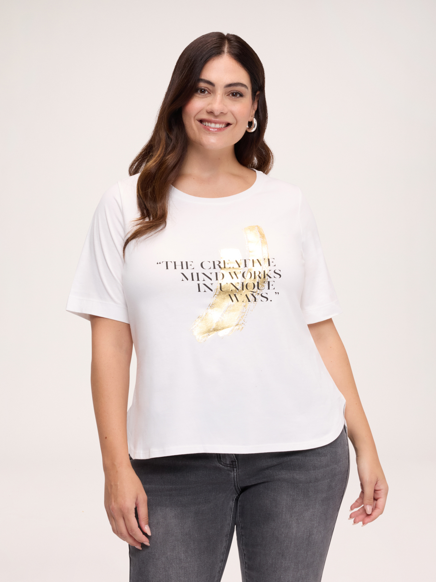T-shirt avec inscription et imprimé, FIORELLA RUBINO