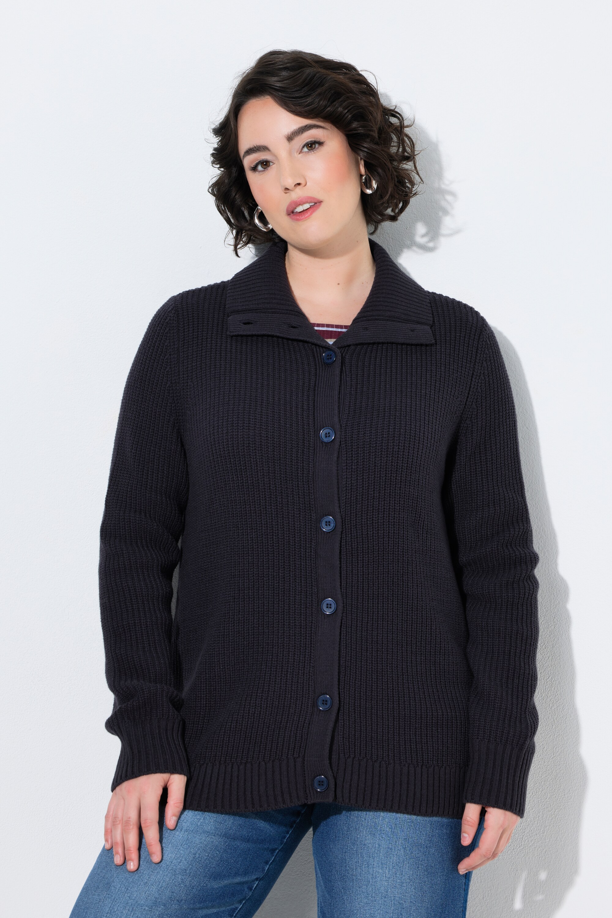 Cardigan en maille côtelée, ULLA POPKEN